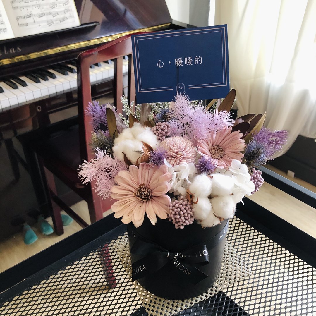 暖暖小梦幻  M开幕神秘感紫色系 永生花 干燥花盆花 开幕盆 - 植栽 - 植物．花 紫色