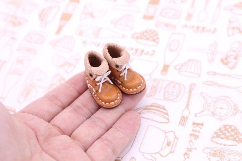 Small leather boots | Maron - 摆饰 - 真皮 橘色