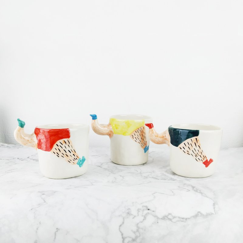 瓷器杯 | 不拔毛弯腿腿杯 - 其他杯子 - 瓷 多色