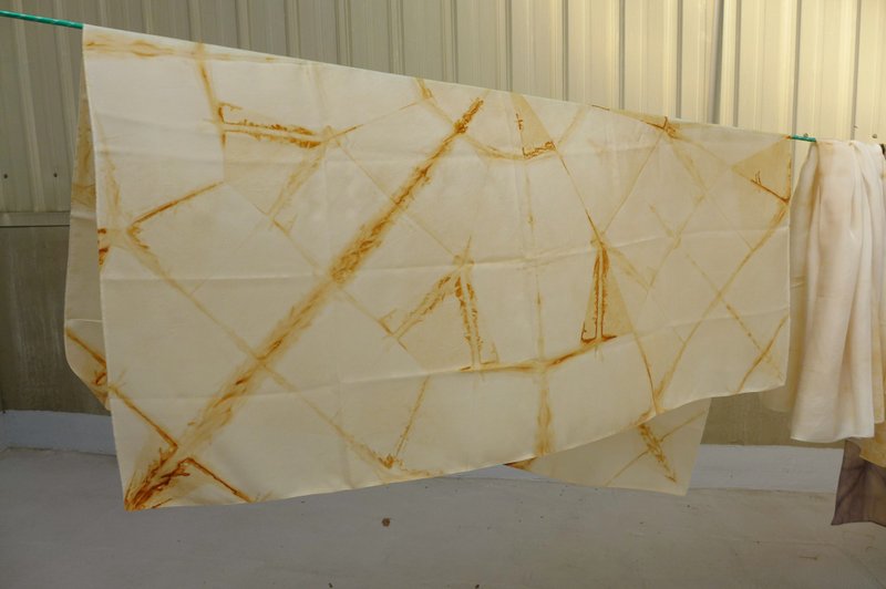 锈染丝方巾 - 丝巾 - 丝．绢 