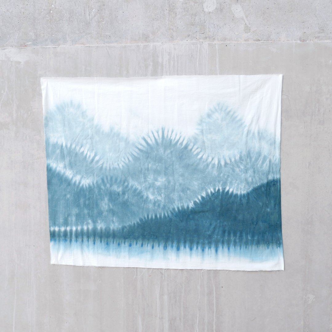 群山环绕 风景挂布/定制化尺寸/职人手工渲染 - 海报/装饰画/版画 - 棉 绿色
