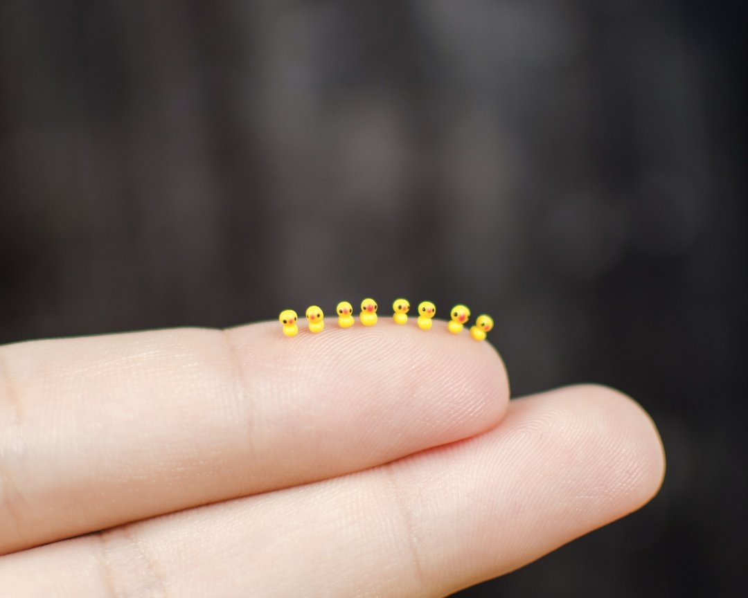 Miniature Yellow Ducky 0.2 cm, Micro Duck - 其他 - 其他材质 黄色