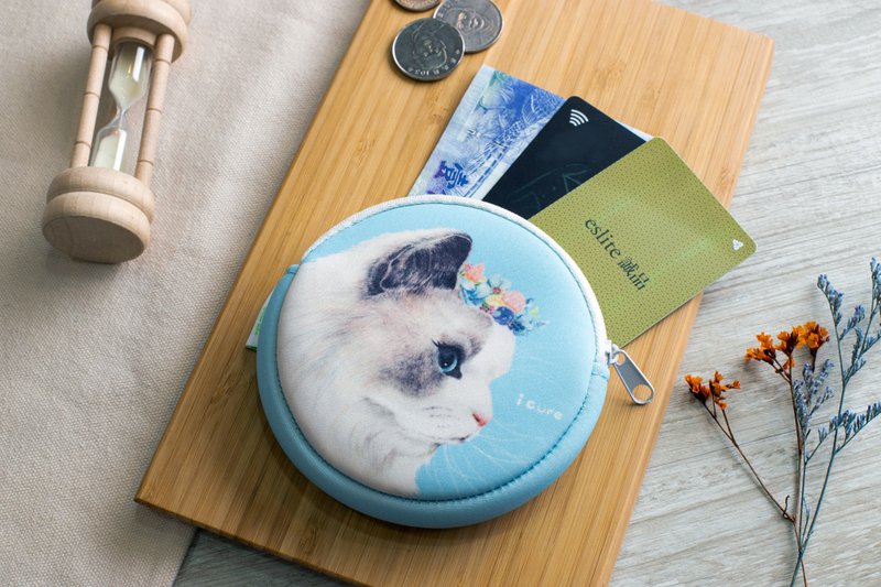 零钱包/钱包- 波斯猫 H19 /防泼水/可放卡片 - 零钱包 - 防水材质 蓝色