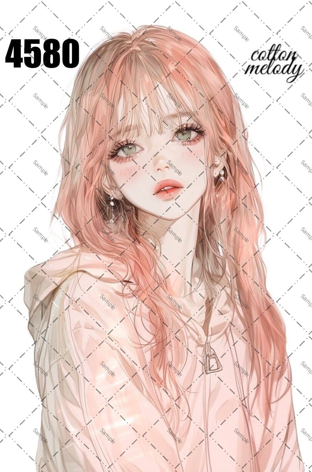 original sticker no.4580 人物贴纸 原创贴纸 原创人物贴纸 装饰贴纸 cotton melody - 贴纸 - 纸 