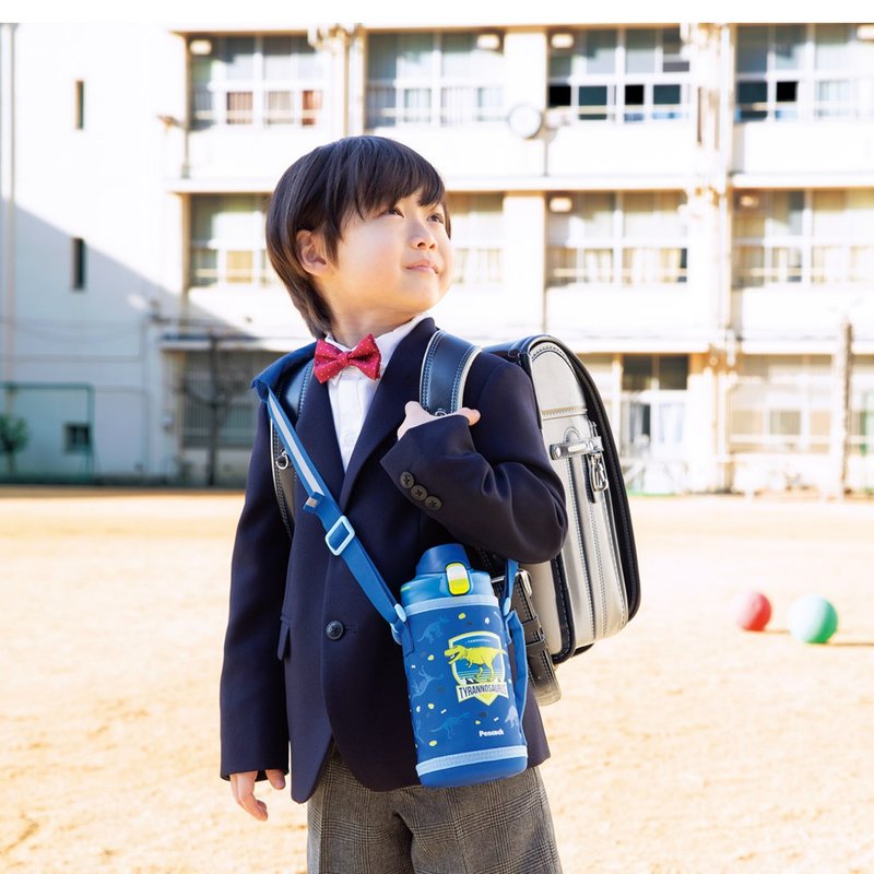 【孔雀Peacock】800ML 儿童316不锈钢保温杯(专属杯套)恐龙-蓝 - 保温瓶/保温杯 - 不锈钢 蓝色