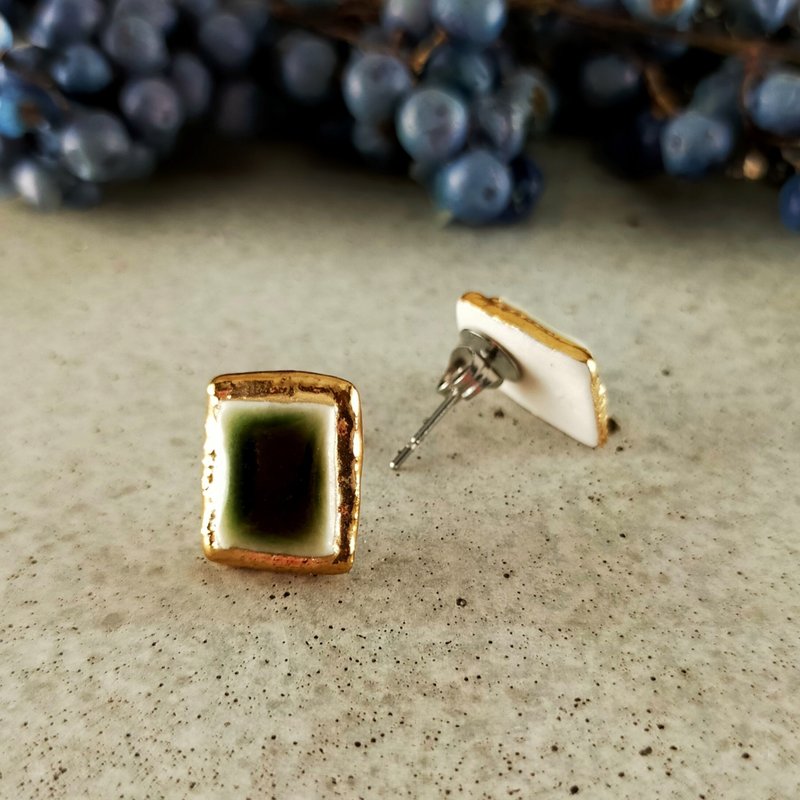 Painting Pierce Oribe - 耳环/耳夹 - 陶 