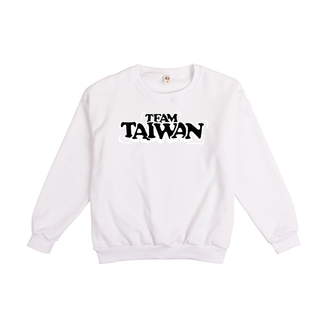 Team Taiwan A 款  大学 T/男上衣/女上衣/中性 T/刷毛上衣 - 男装上衣/T 恤 - 棉 白色