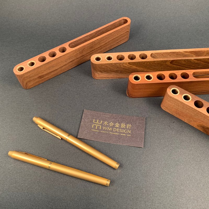 新款/木合金/原木笔插名片座/笔座/名片架/巴拉圭紫檀木 - 笔筒/笔座 - 木头 咖啡色