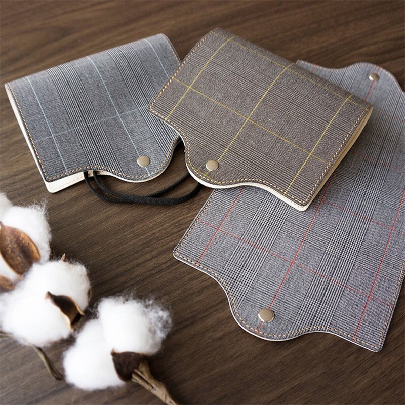 Mask Case [Glen Check] Check Antibacterial Mask Autumn Winter KI02K - 口罩 - 人造皮革 灰色