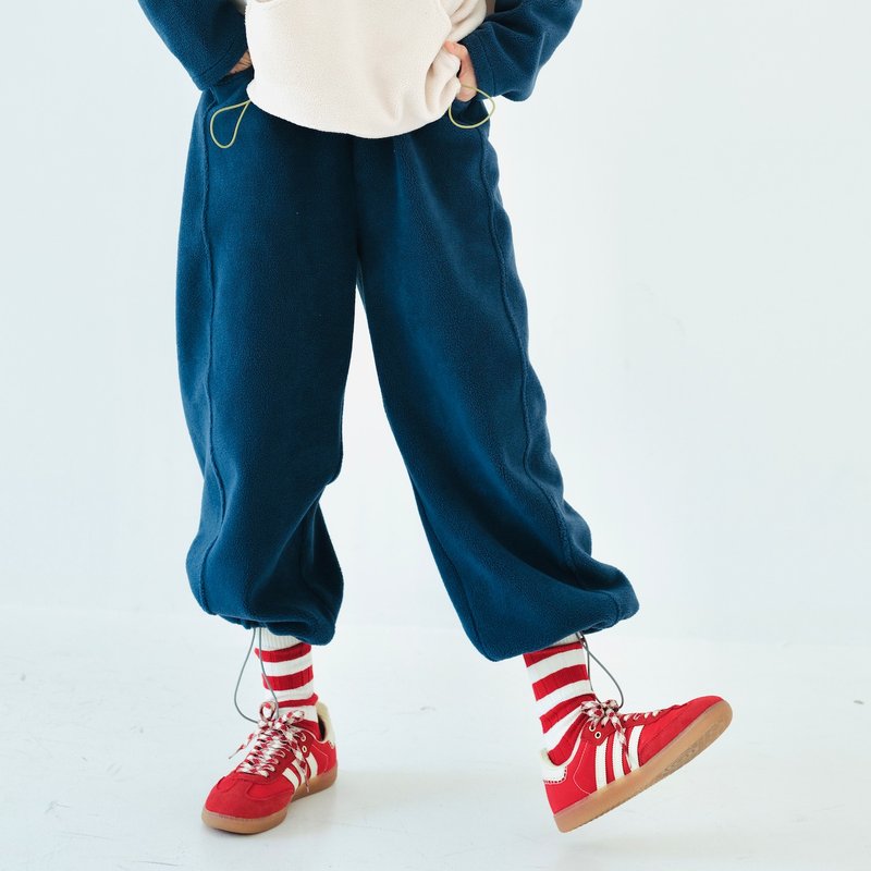 冬季运动风格毛绒蓝色休闲裤 / 裤子 - 女装长裤 - 其他材质 蓝色