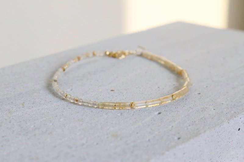 手链 黄玉 金发晶 - 香草冰淇淋 - - 手链/手环 - 宝石 黄色