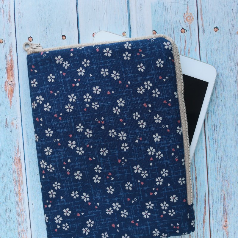 6寸 电子书 收纳包 (阅读器保护套) L型拉链袋电子书保护套 - 电脑包 - 棉．麻 