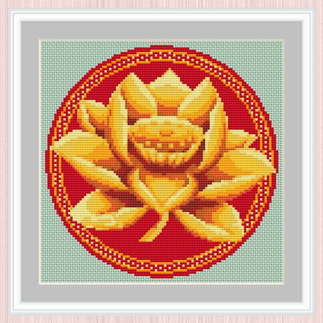 莲花 | 十字绣Padma的方案| PDF 格式的图表 | 圣莲花 | - 手工艺教程/工具书 - 其他材质 