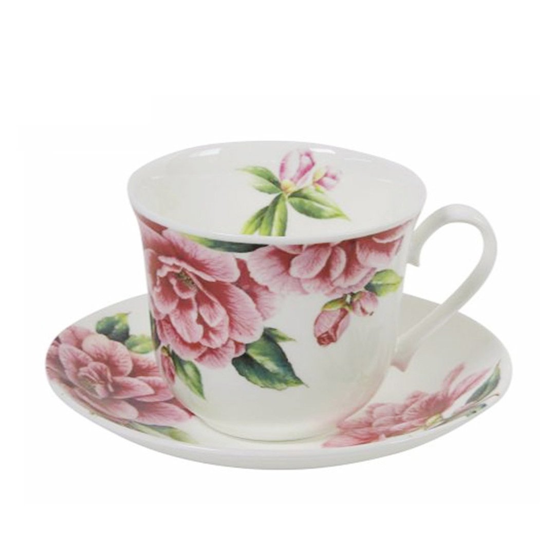 英国 RK | 骨瓷茶花早餐杯盘组大容量 - 其他杯子 - 瓷 
