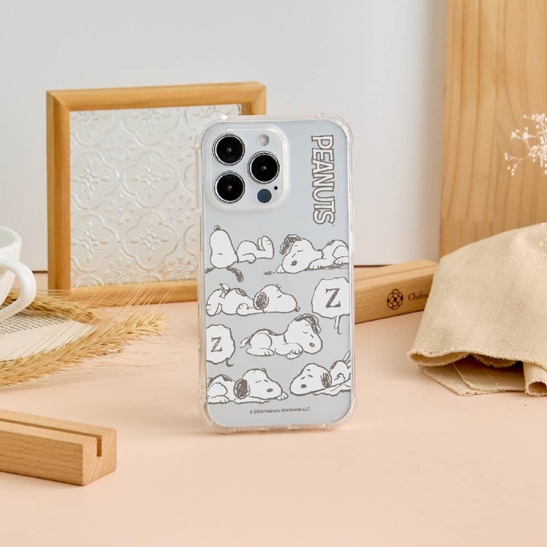 SNOOPY史努比慵懒睡姿全气囊防摔iPhone手机壳 - 手机壳/手机套 - 塑料 透明