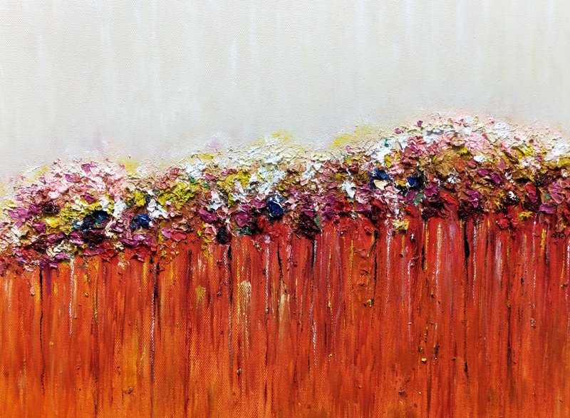 张祺御油画原作。山那遍野缤纷山林。 - 海报/装饰画/版画 - 其他材质 橘色