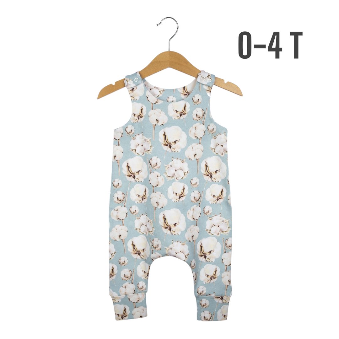 Cotton baby romper, baby boy romper, baby girl romper, blue baby overalls - 包屁衣/连体衣 - 棉 多色