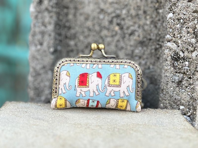 印章/零钱口金包-招财象款 - 零钱包 - 棉．麻 