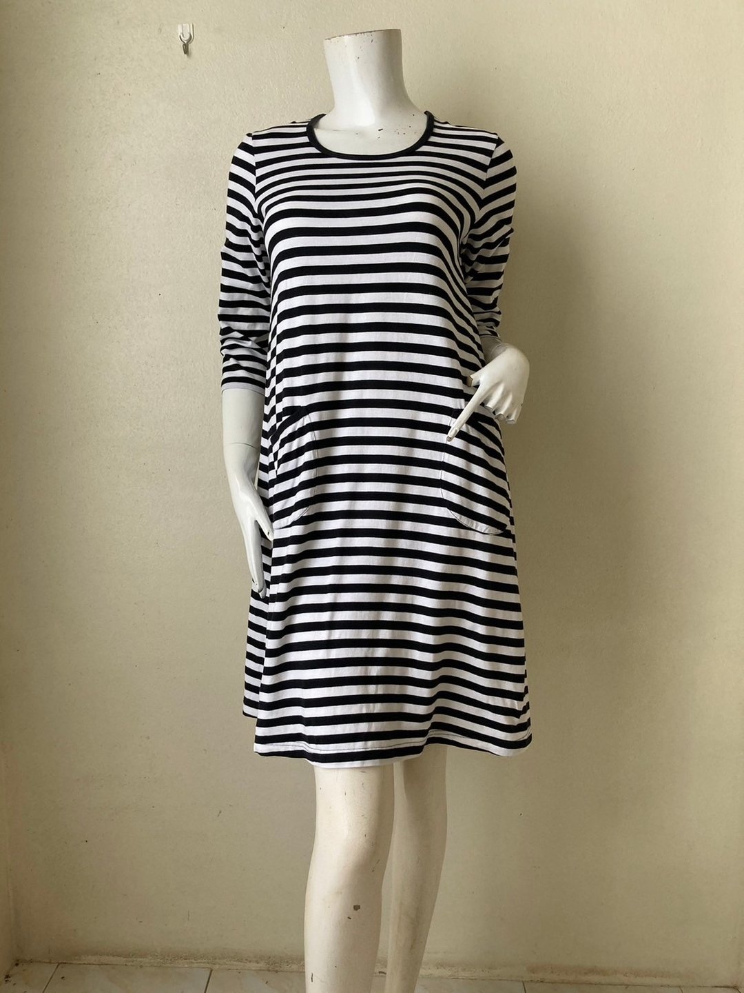 MARIMEKKO 芬兰制造 洋装 纯棉 黑白条纹 尺寸 XS - 洋装/连衣裙 - 棉 