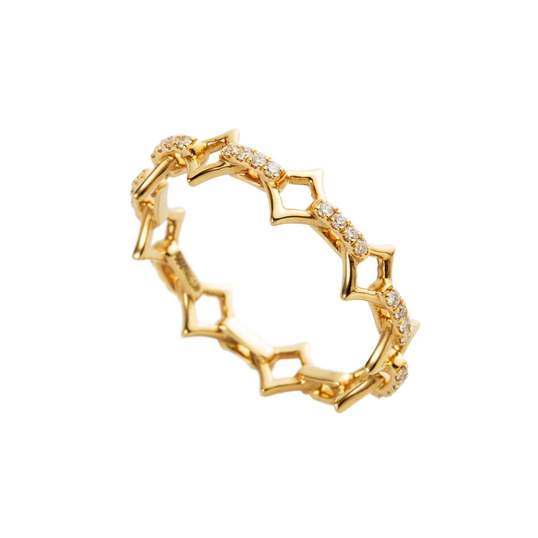 18K Infinity 枷锁钻戒 - 戒指 - 贵金属 金色