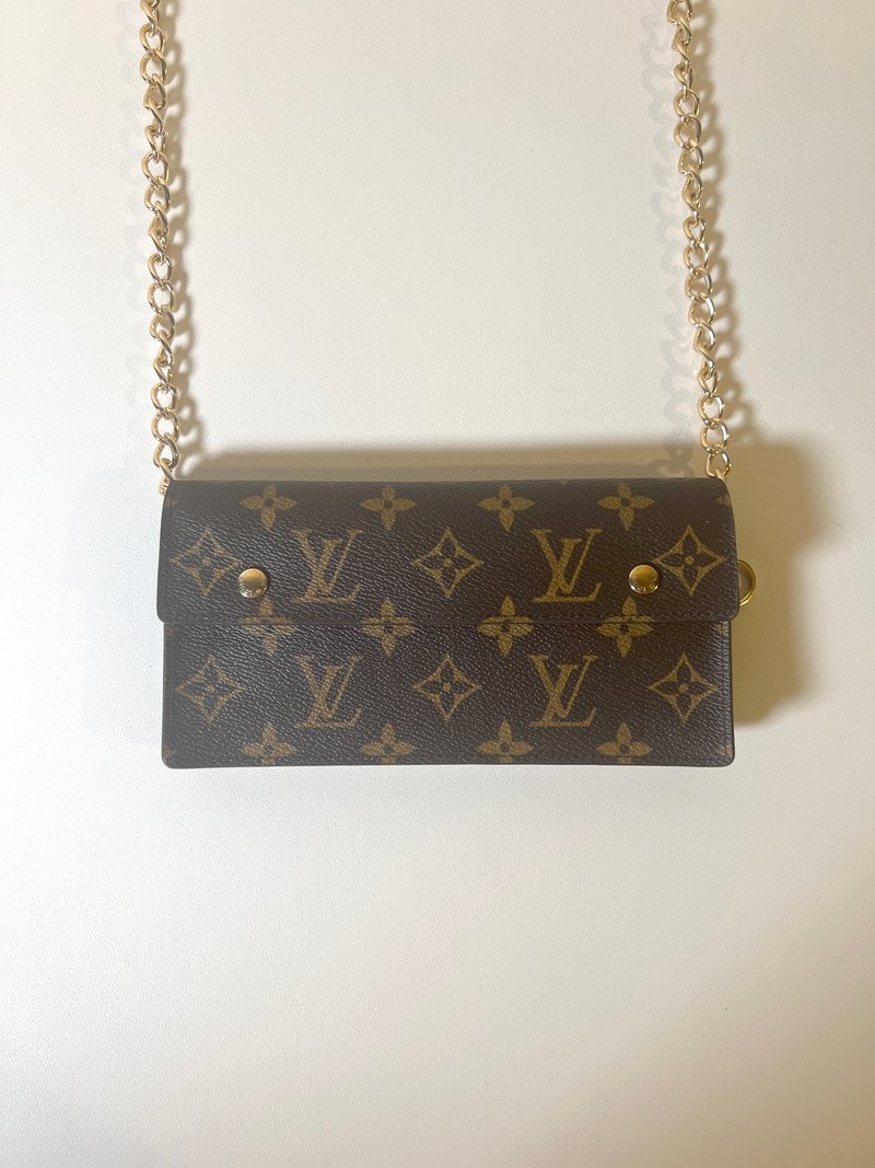 LV中古老花多层格手拿包 送长肩带 原装盒 礼物首选 日本Vintage - 手拿包 - 真皮 咖啡色