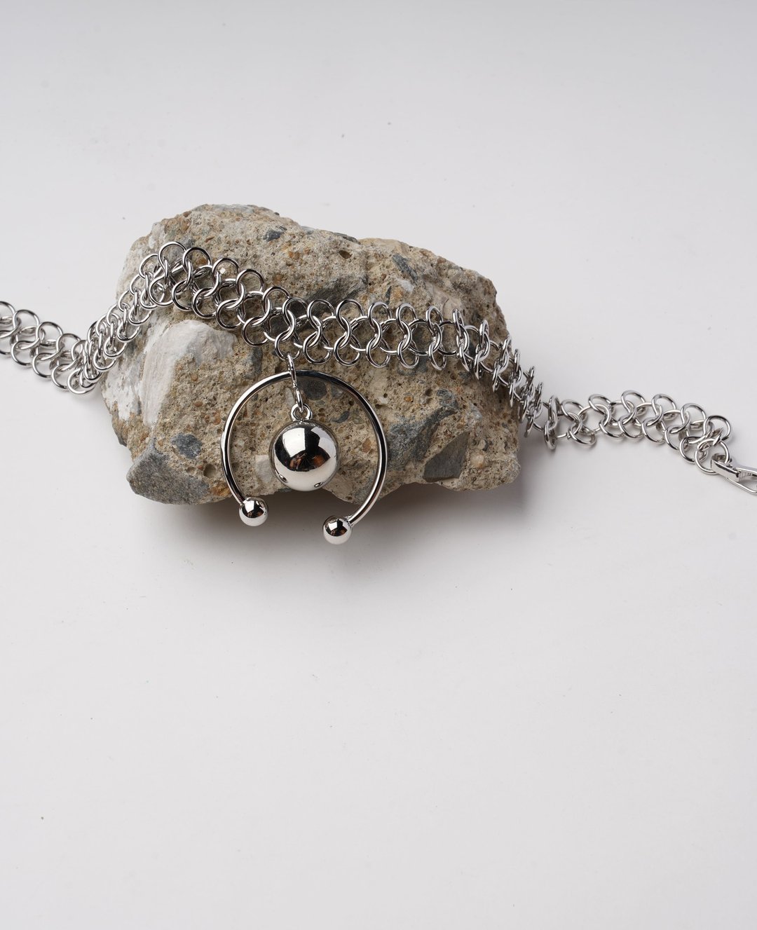 The Sphere Choker 特殊几何球体颈链 - 项链 - 银 银色