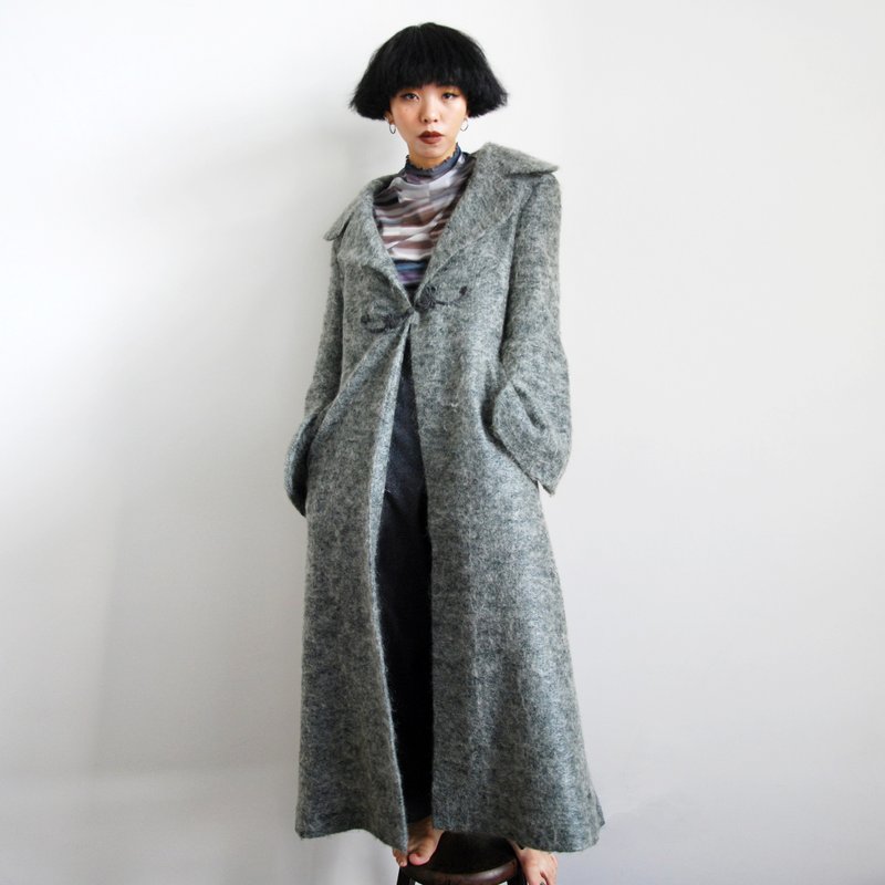 南瓜Vintage。古着 古典 盘扣 宽袖 长版 大衣 外套 - 女装休闲/机能外套 - 其他材质 