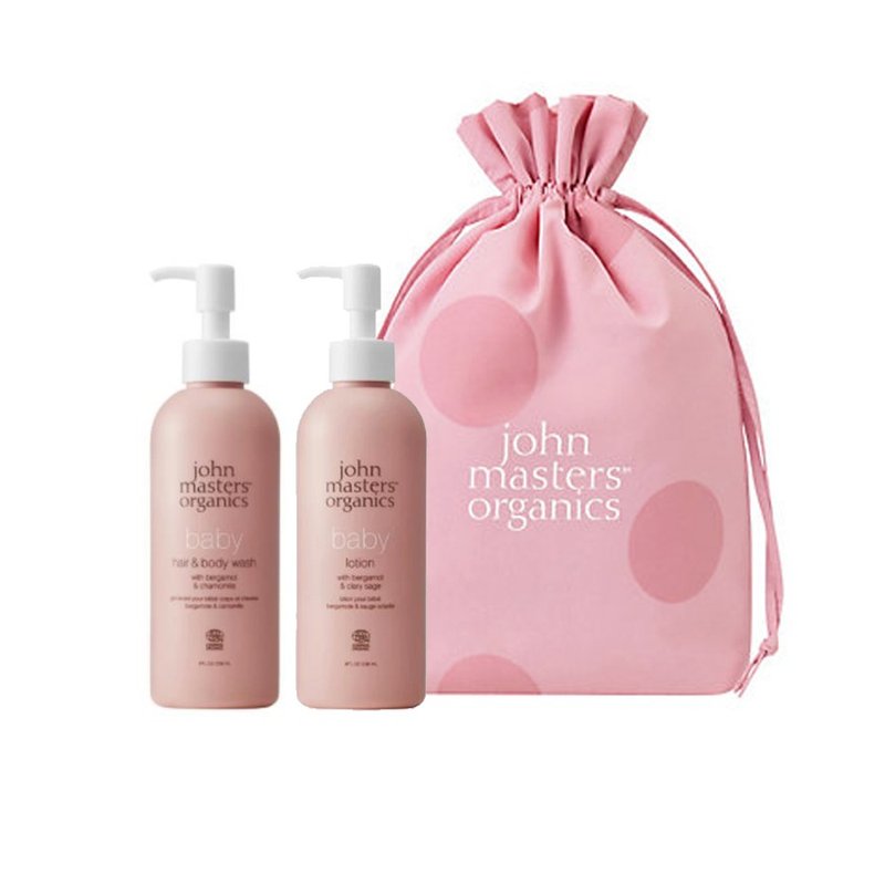 John Masters Organics 宝宝基础洗润组 含束口袋樱花粉 - 沐浴用品 - 其他材质 