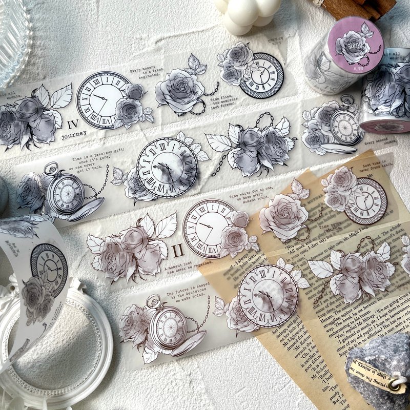 复古钟表遮盖胶带 - 贴纸 - 其他材质 黑色