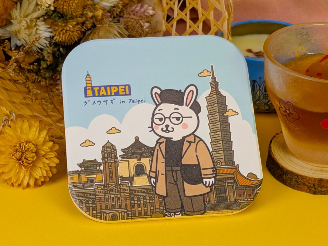 陶瓷杯垫【废兔 in Taipei】 - 杯垫 - 陶 