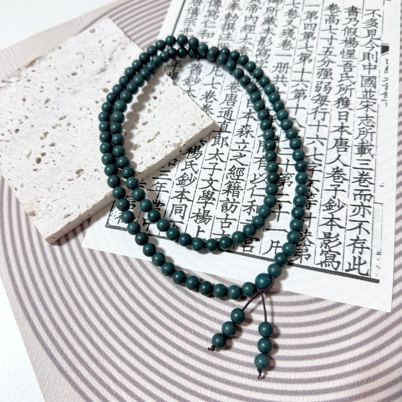 梦灵香珠中药合香珠108手链/开运招财/疗愈/母亲节礼物/送礼 - 手链/手环 - 植物．花 绿色