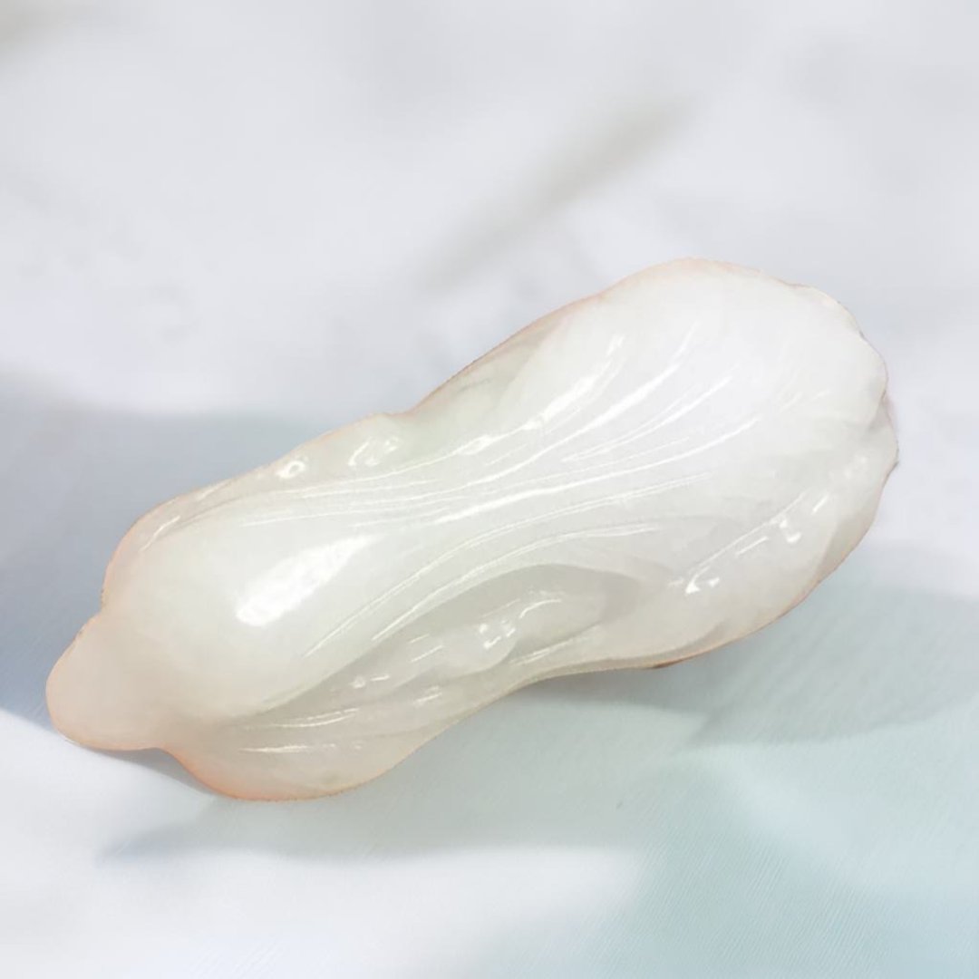 翡翠白菜 | 天然缅甸A货翡翠 | 送礼 - 吊饰 - 玉石 透明