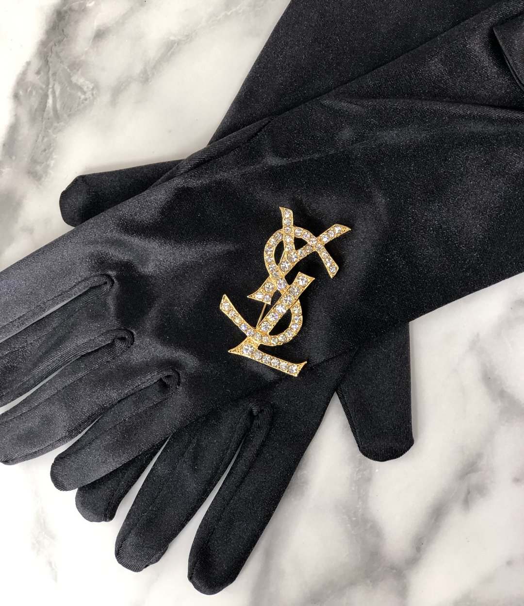 [Japan direct delivery name plate used package] Yves Saint Laurent Yves Saint Laurent YSL Cassandra stone brooch gold mhbdcd - 胸针 - 其他材质 金色