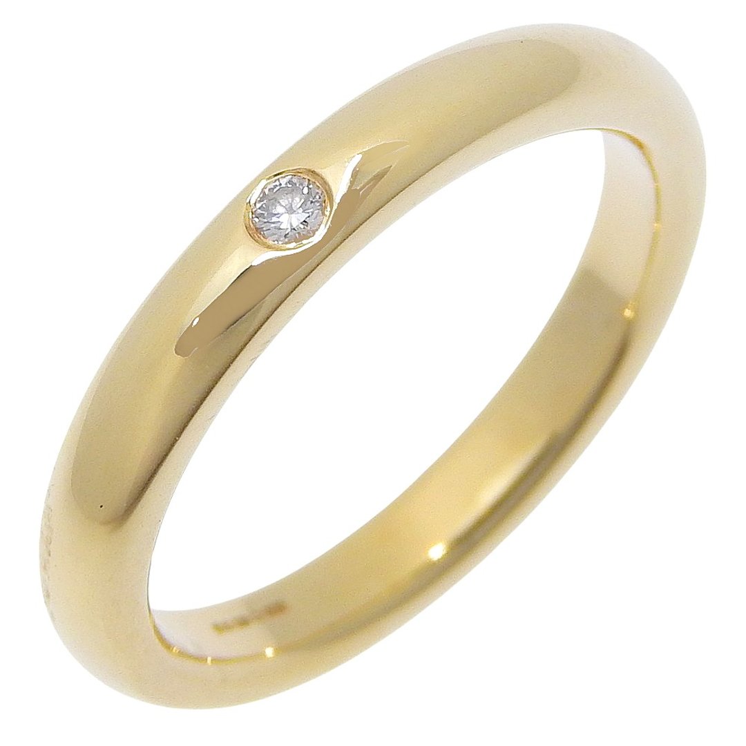 【日本直送】 蒂芙尼 TIFFANY&Co. 婚戒 1P钻石 9号 戒指・指环 Elsa Peretti K18黄K金×钻石 约3.9g【二手】 - 戒指 - 贵金属 金色