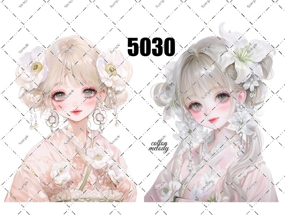 original sticker no.5030 人物贴纸 原创贴纸 原创人物贴纸 装饰贴纸 cotton melody - 贴纸 - 纸 