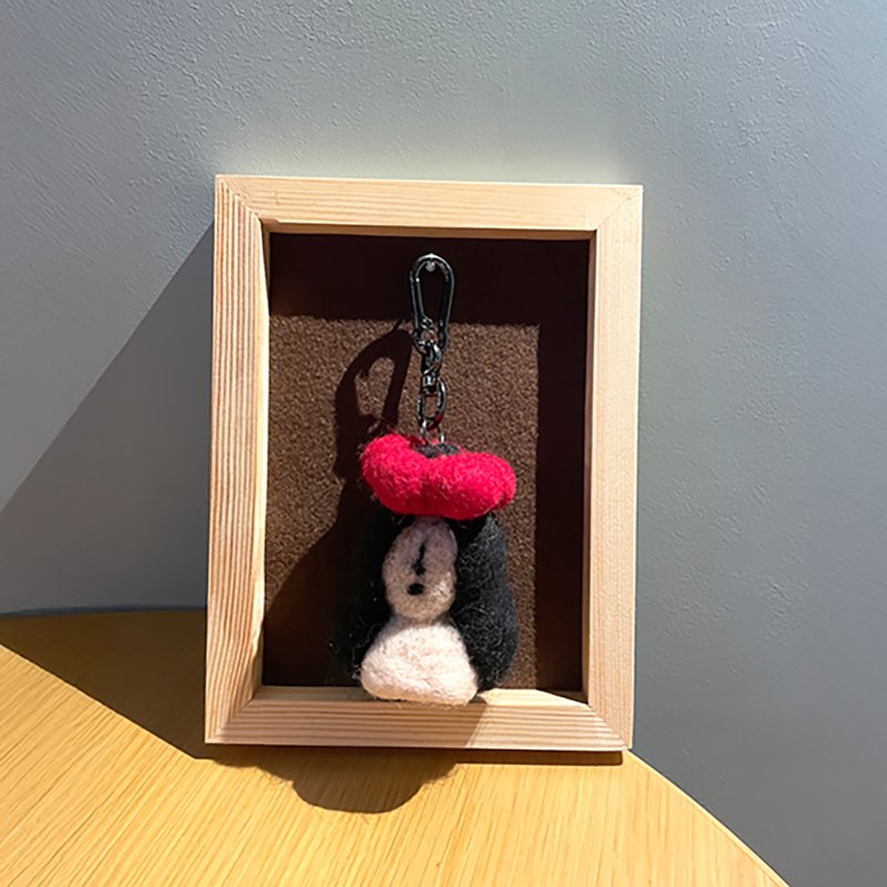 红花少女Rosie | Goûter entre amis - 钥匙链/钥匙包 - 羊毛 红色