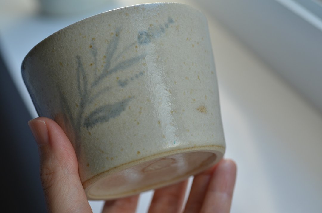 陶杯 | 水墨 | 秋草 - 茶具/茶杯 - 陶 卡其色