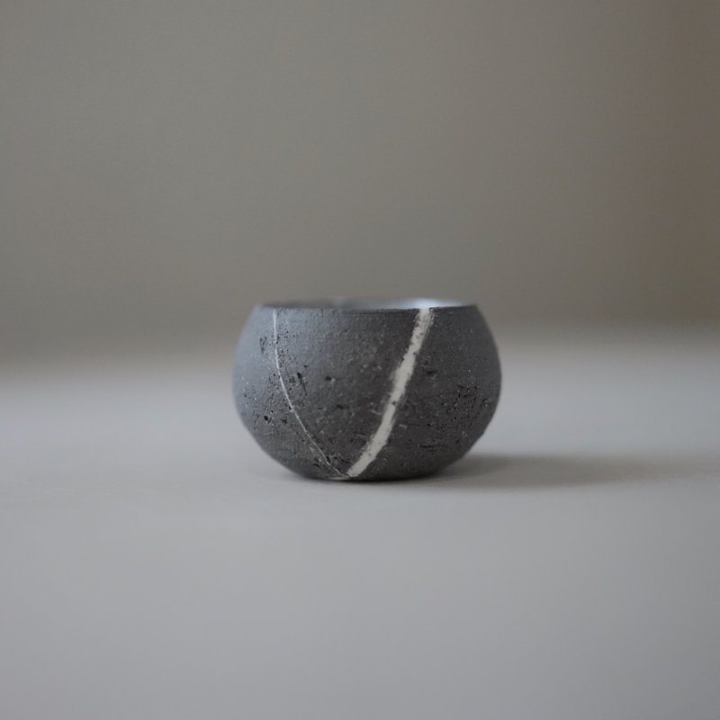 Stillness Pebble 陶瓷花岗鹅卵石头小茶杯 011 - 茶具/茶杯 - 陶 灰色
