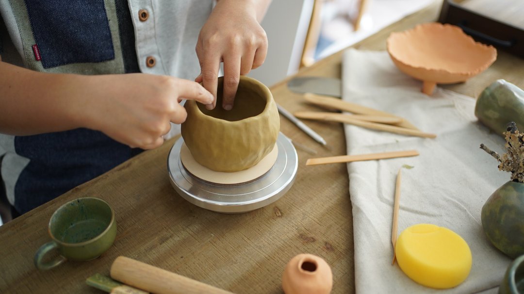 【DIY 材料】居家陶生活 · 手塑个人花器在线体验 - 陶艺 - 陶 