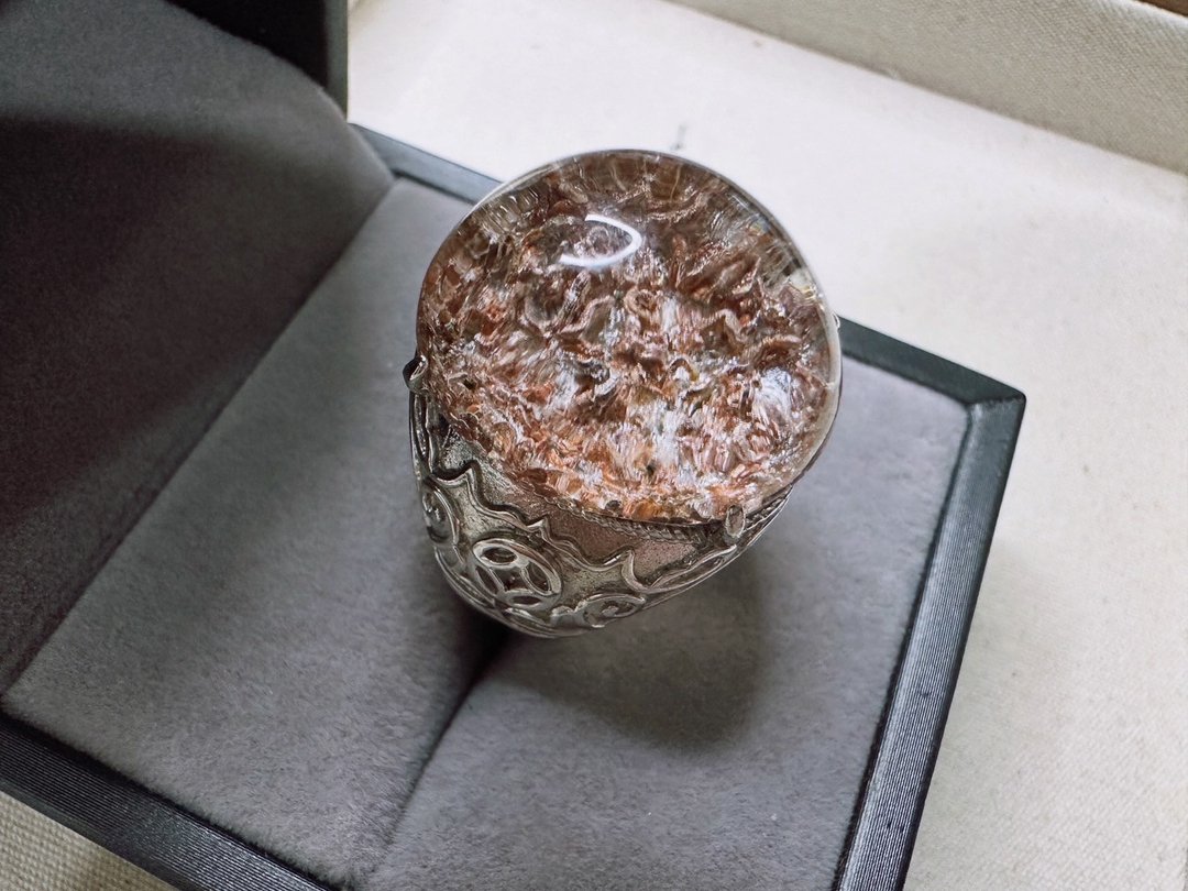 粉龙幽水晶 s 925银戒 - 戒指 - 水晶 
