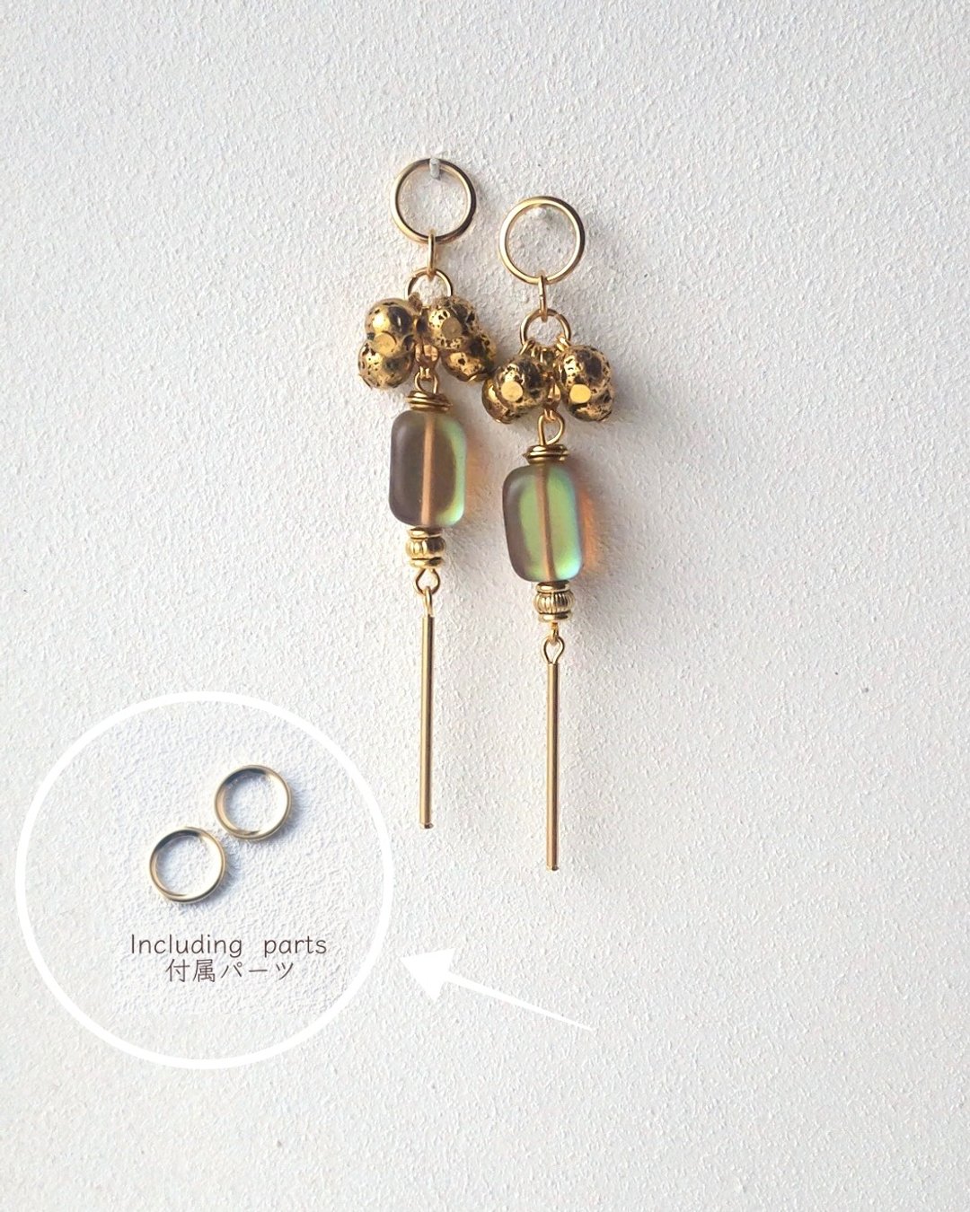 Custom charms Interchangeable cc-88 - 耳环/耳夹 - 其他金属 金色