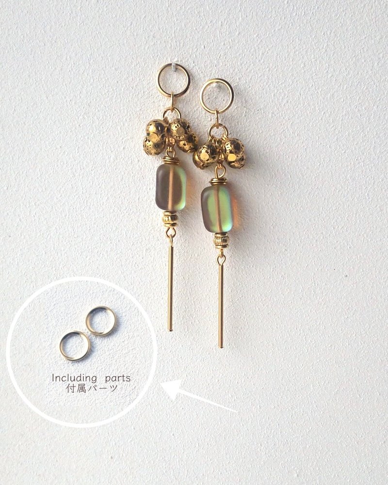 Custom charms Interchangeable cc-88 - 耳环/耳夹 - 其他金属 金色