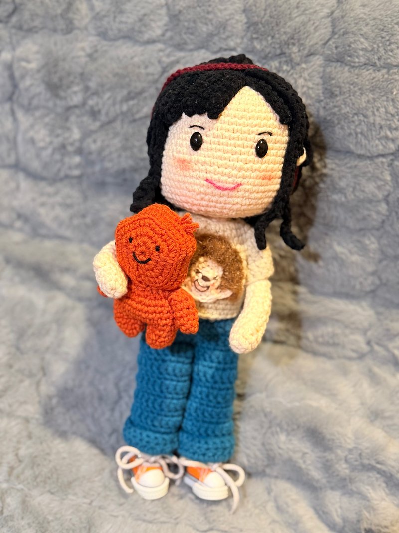 客制钩织人形玩偶 20cm 25cm高  可来图商谈 全手制 - 玩偶/公仔 - 棉．麻 多色