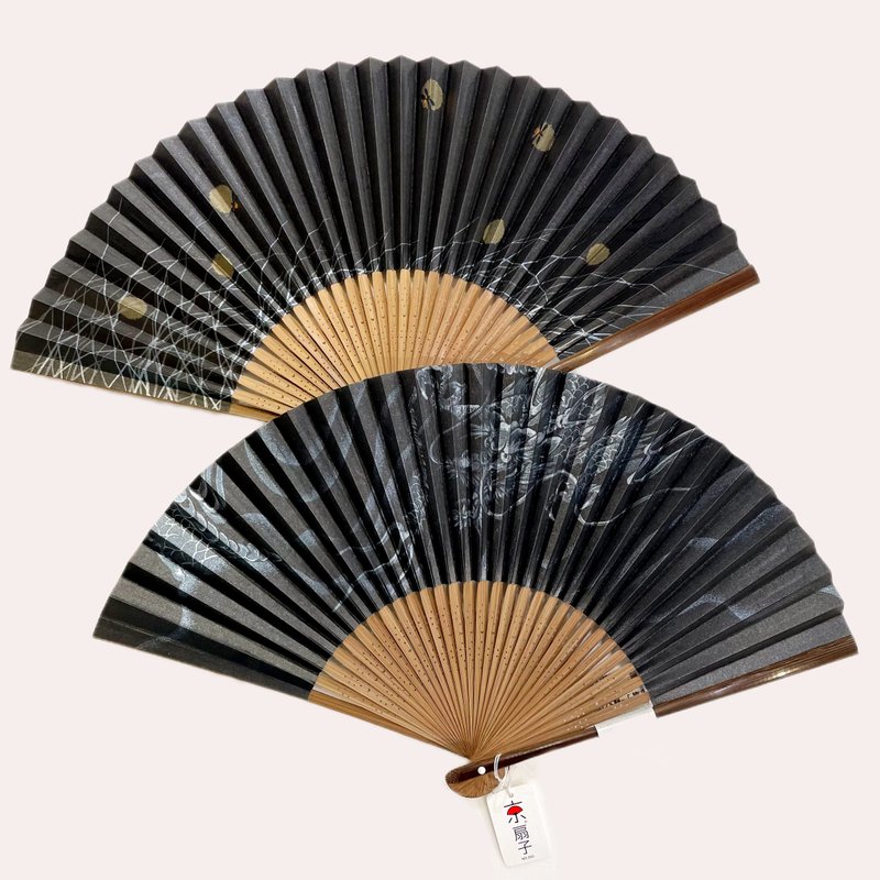 京都手工和纸扇-唐木中雕系列 - 扇子 - 纸 