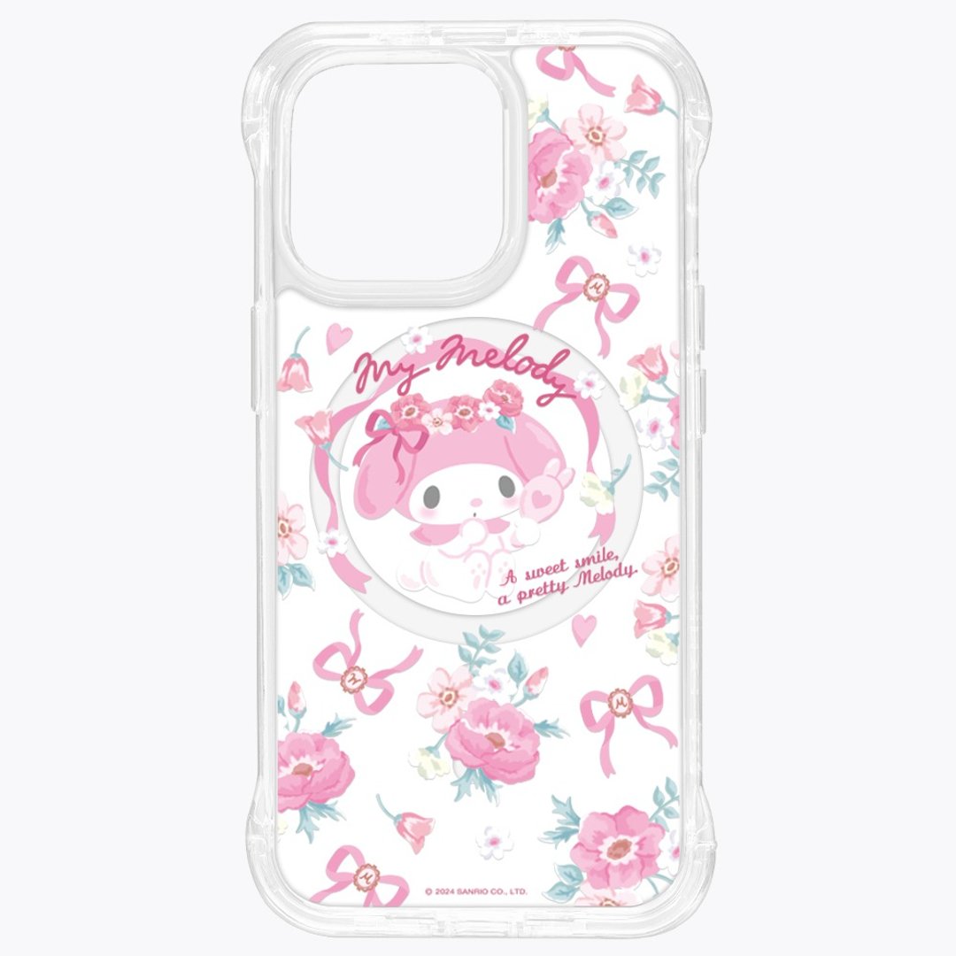 美乐蒂 小碎花懒人支架款【磁吸透明】iPhone 16 15 14 Pro Max - 手机壳/手机套 - 其他材质 透明