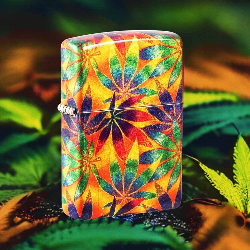 【ZIPPO官方旗舰店】缤纷大麻叶防风打火机 48776 - 其他 - 铜/黄铜 多色