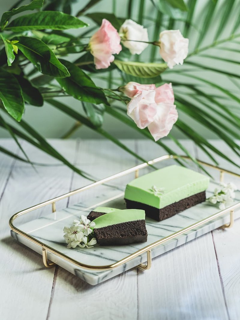 【最后出清】金边大理石多功能置物盘 | 入厝礼物、居家生活美学 - 置物架/篮子 - 石头 白色