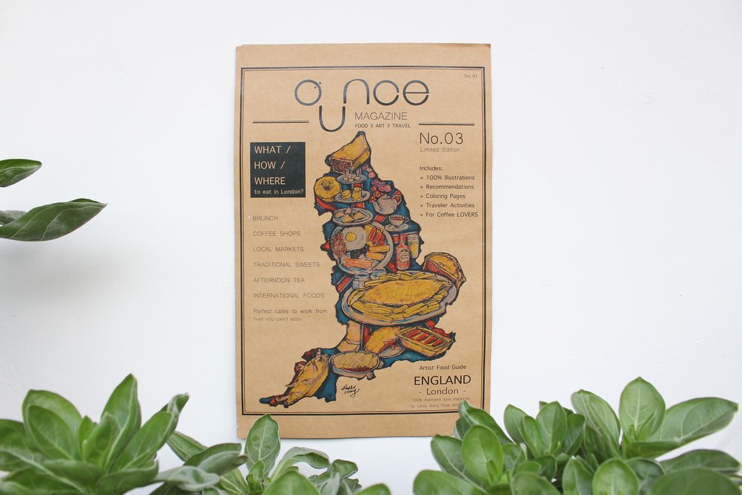 复古玩食地图海报 - 英格兰 - 海报/装饰画/版画 - 纸 卡其色