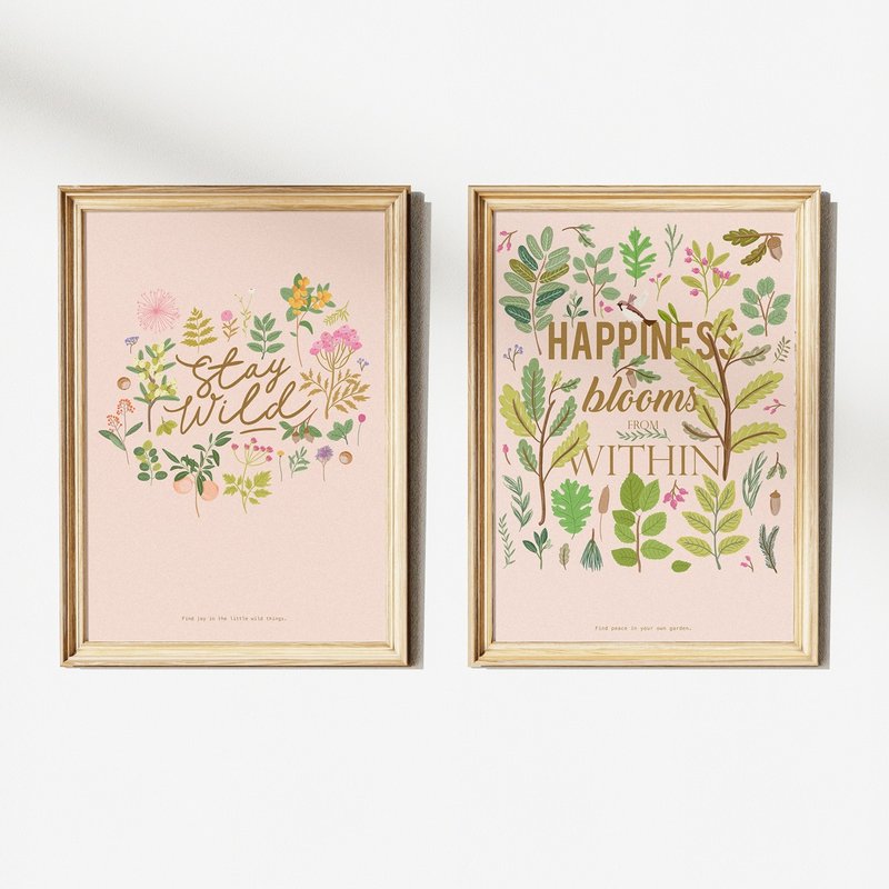 Stay Wild / Happiness Woods - 花语系列海报 挂画 - 电子手绘真人画像/绘画/插画 - 其他材质 