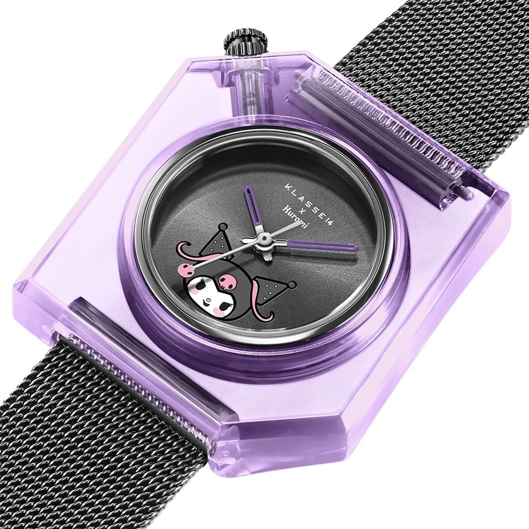 KLASSE14 x SANRIO KUROMI K14 紫色钢带 40MM - 对表/情侣表 - 不锈钢 紫色